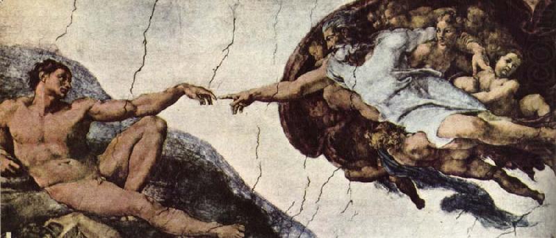 Adams creation of Michelangelo, unknow artist